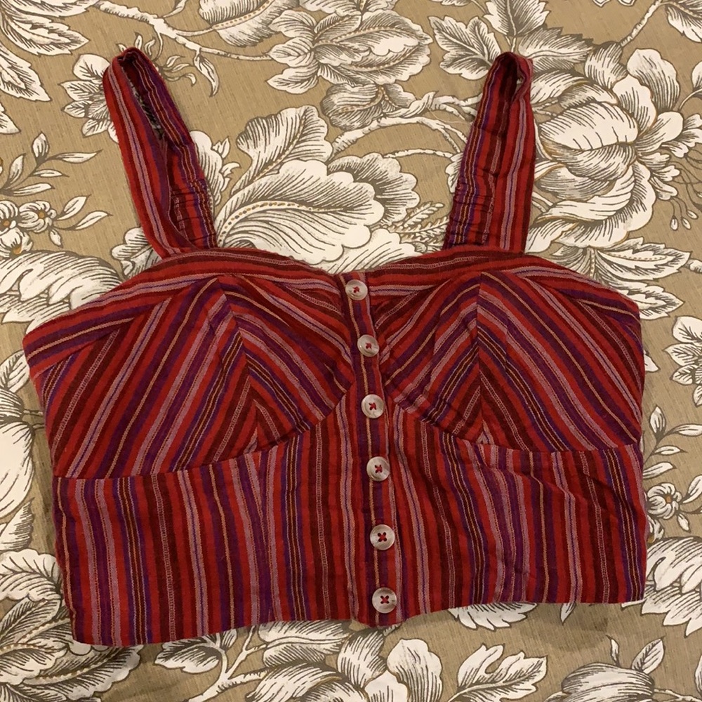 American Eagle Striped Crop Top